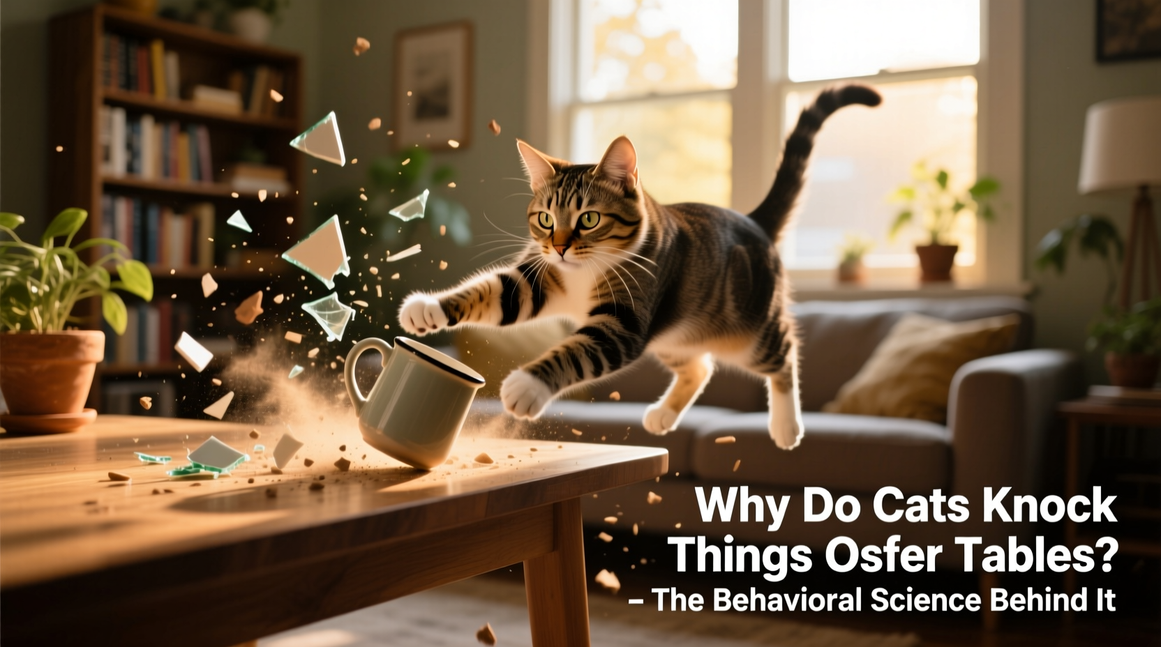 why do cats knock things off tables behavioral science behind it