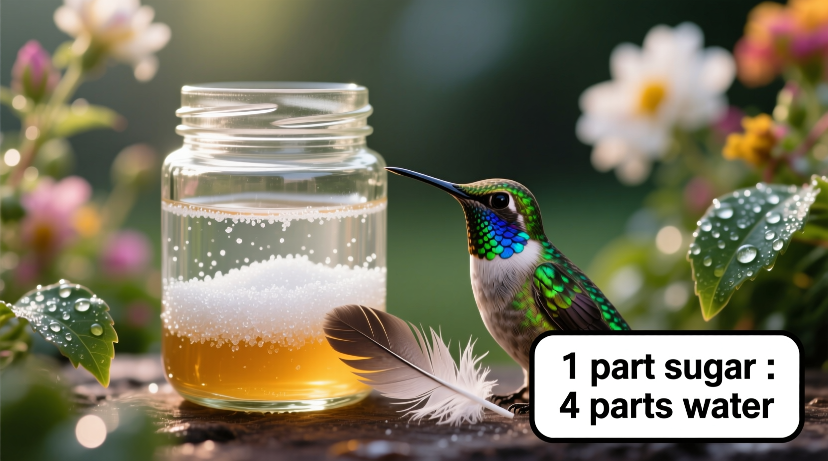 how to make hummingbird food with sugar and water