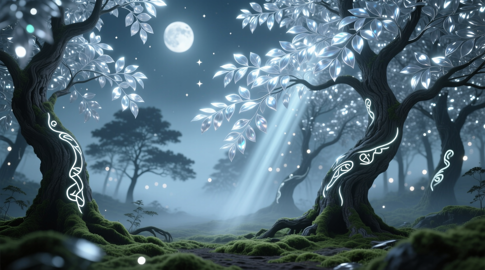 trees with silvery leaves