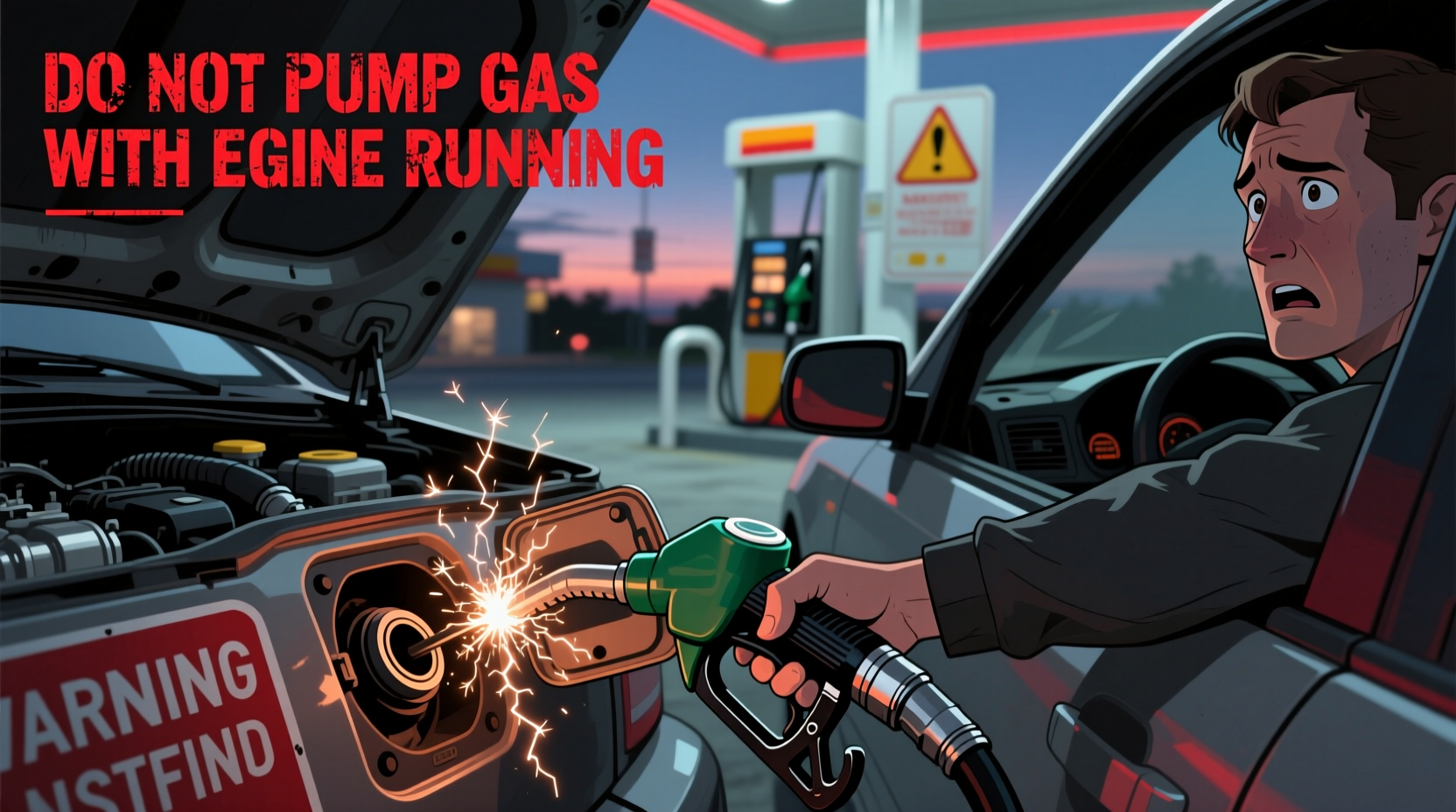 can u pump gas with car running