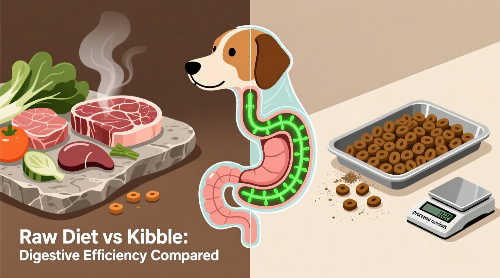 raw diet vs kibble which supports better dog digestion