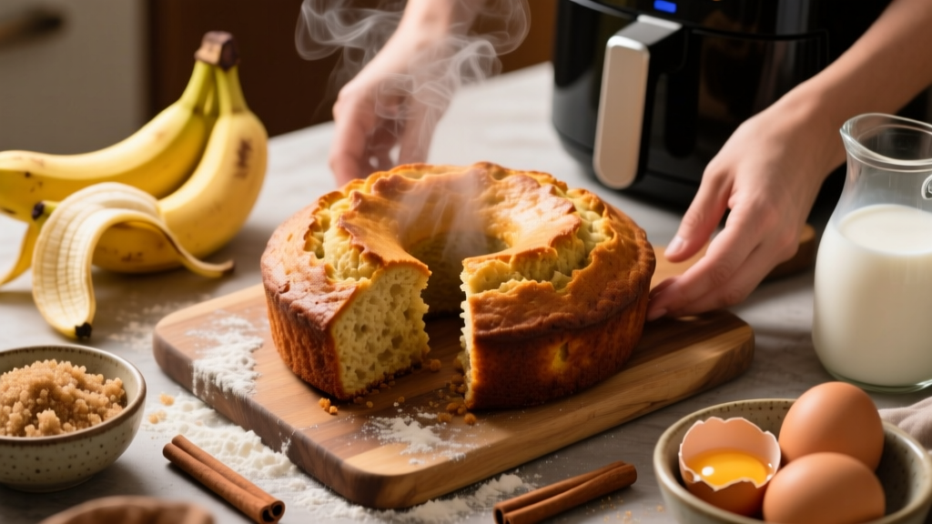 Air Fried Banana Cake: Crispy Outside, Moist Inside