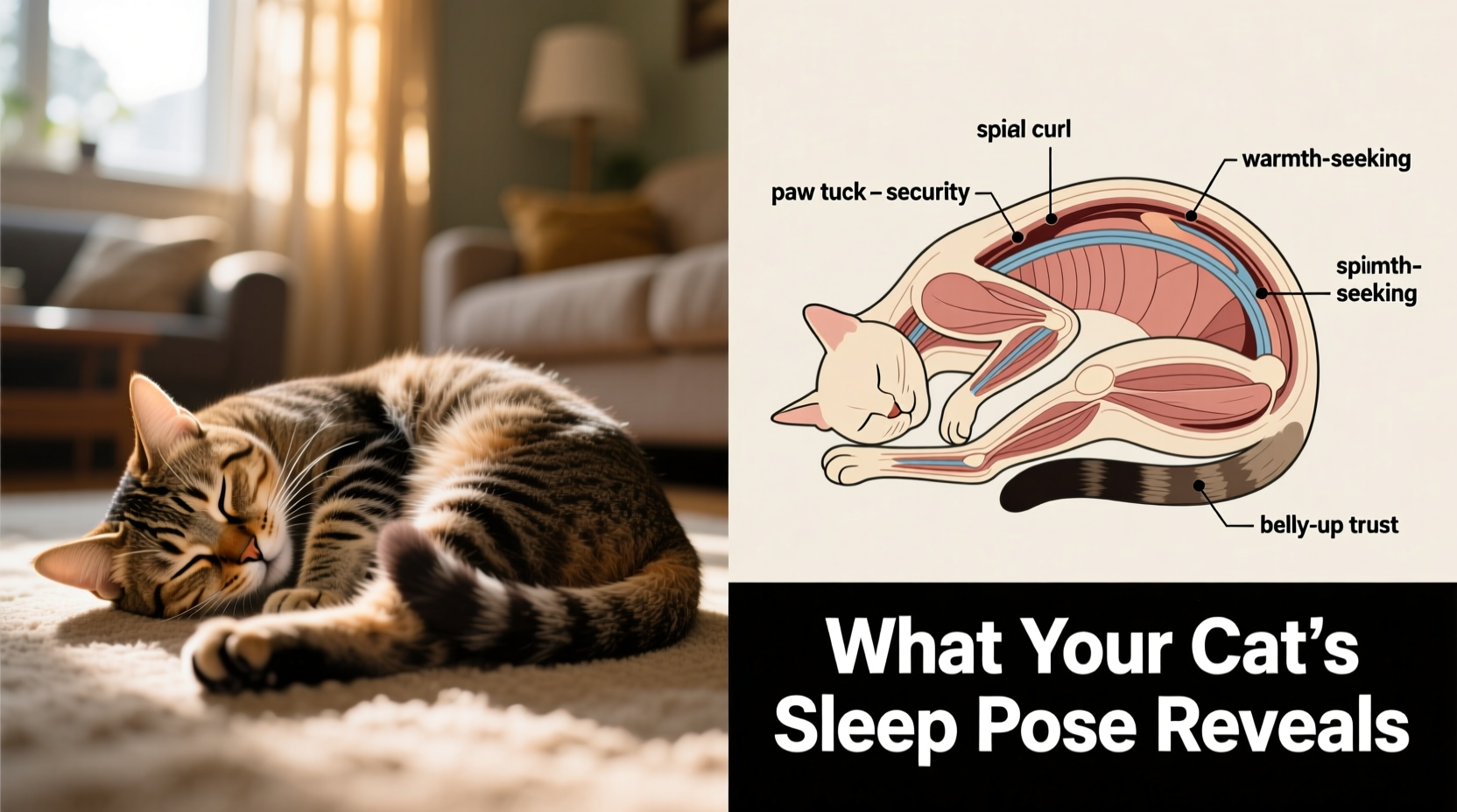 why does my cat sleep in strange positions what each pose reveals