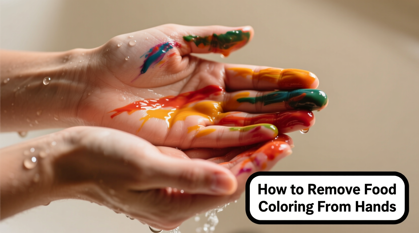 how do you get food coloring off your hands