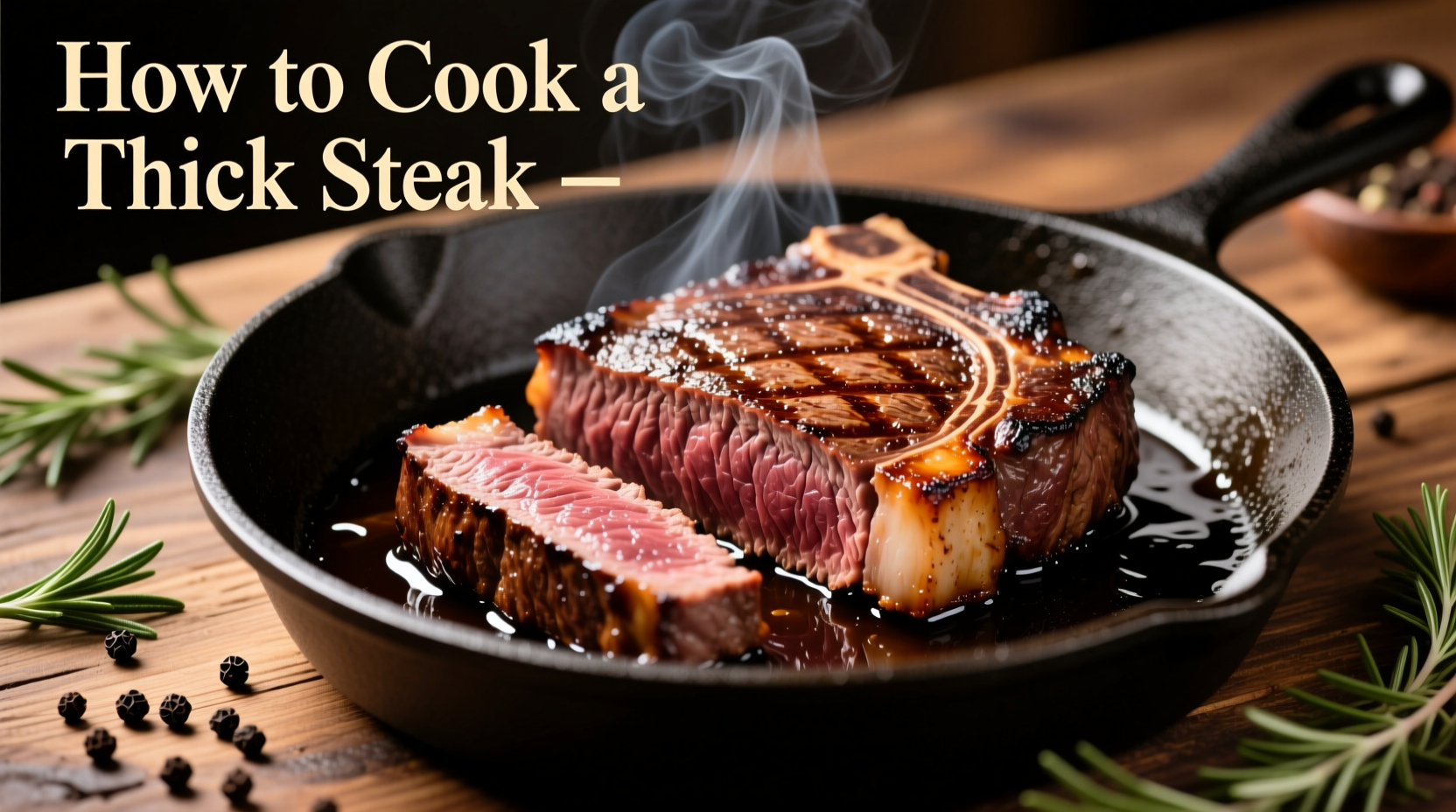 how to cook a thick steak