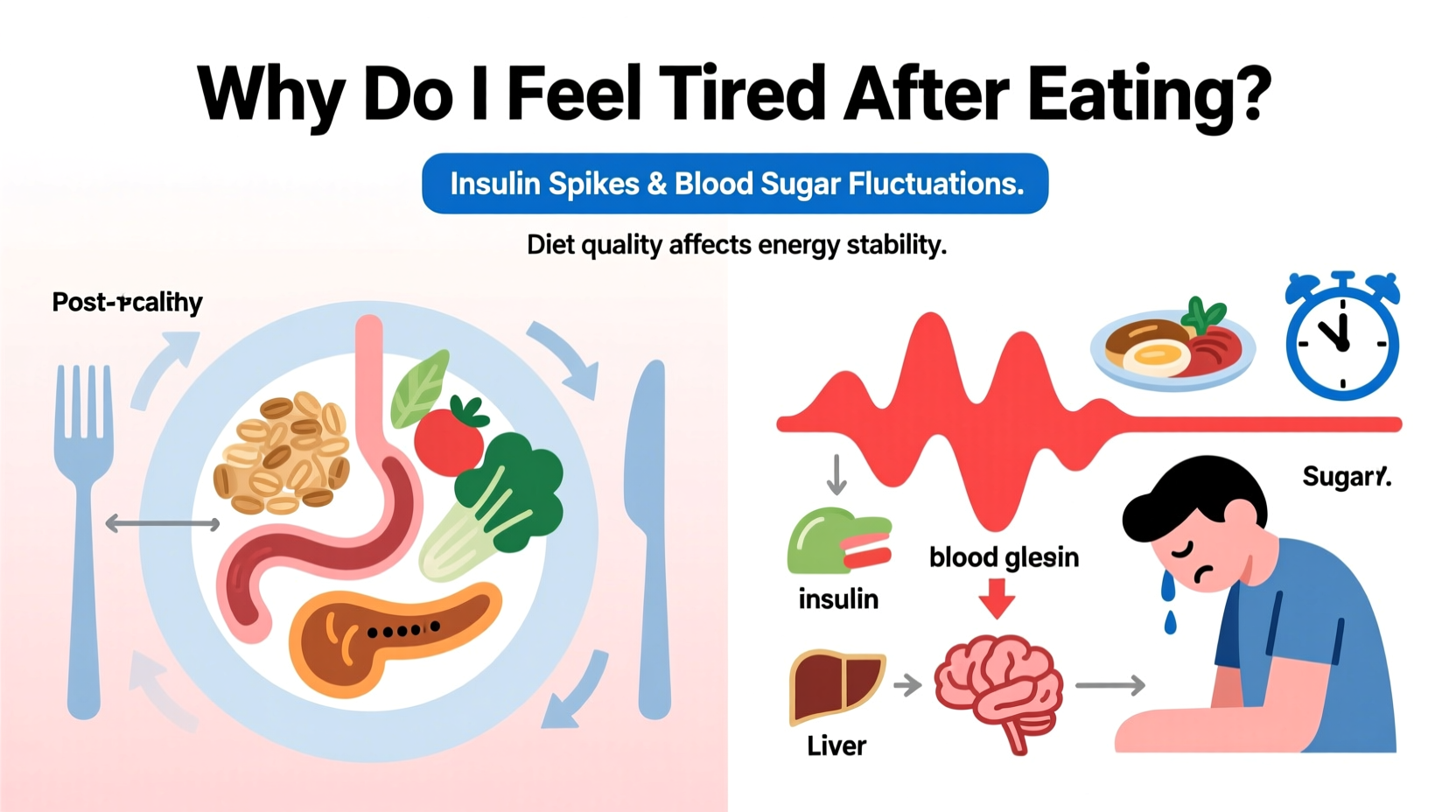why do i feel tired after eating could it be your diet or insulin spikes