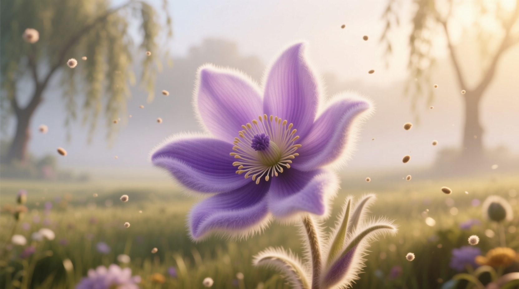 fuzzy purple flower