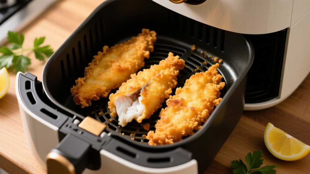 Crispy Frozen Beer Battered Fish in Air Fryer