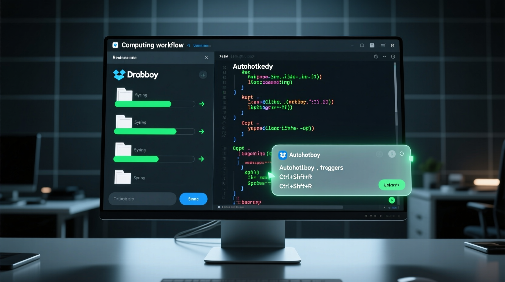 run actions on a remote computer with dropbox and autoh