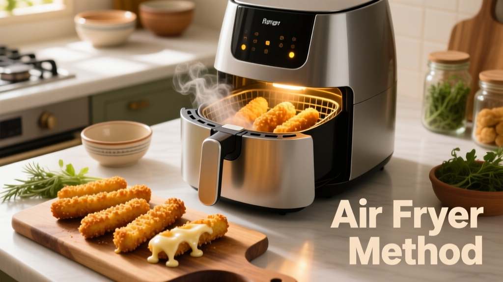 Air Fry Frozen Mozzarella Sticks Crispy & Easy