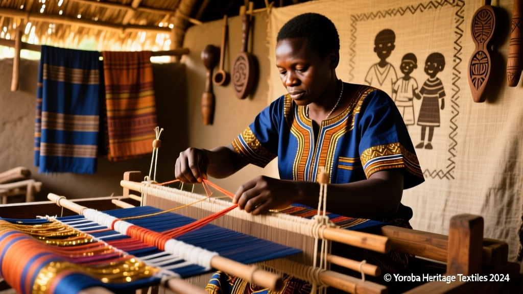 Yoruba Aso Oke Weaving Cotton And Silk Thread Blending Guide