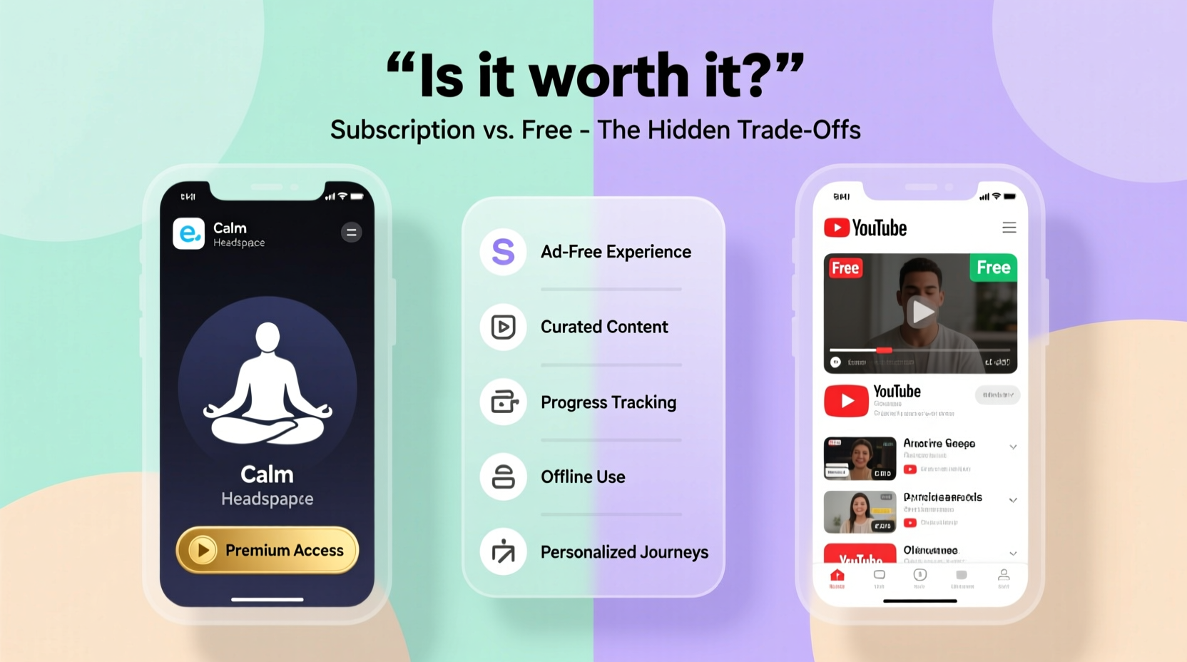 meditation apps vs youtube videos is a subscription actually worth it