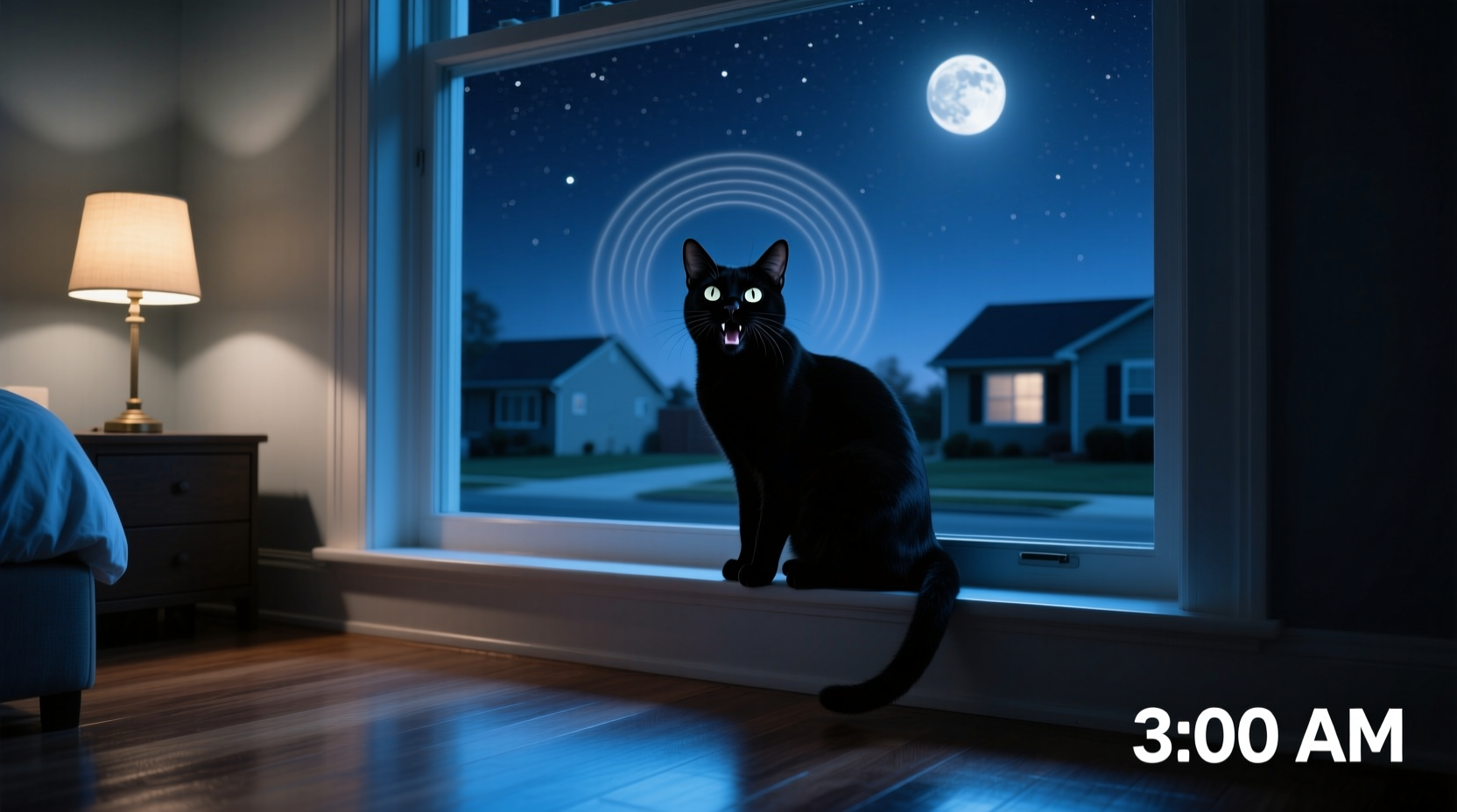 why does my cat meow at night specifically at 3am