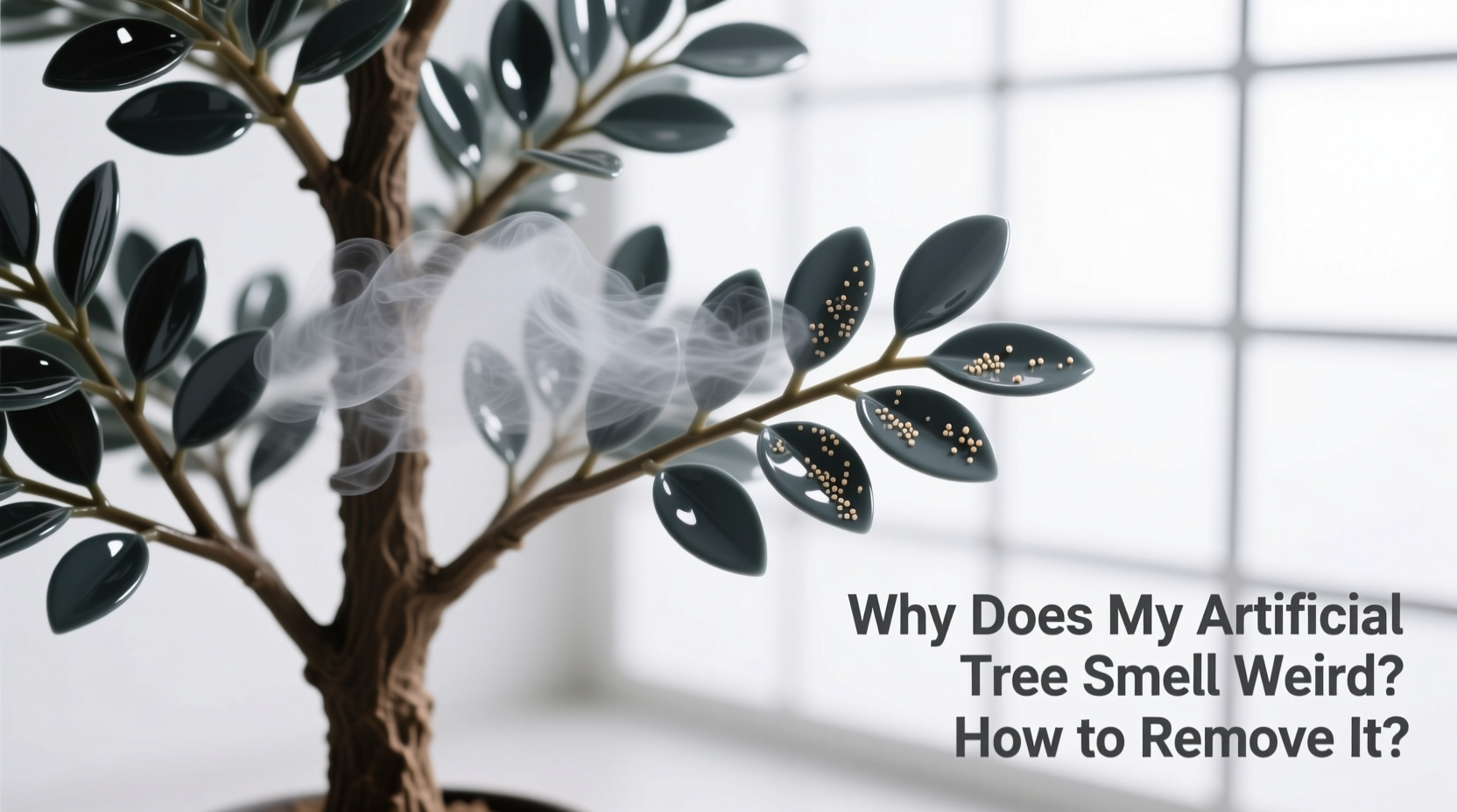 why does my artificial tree smell weird and how to remove it