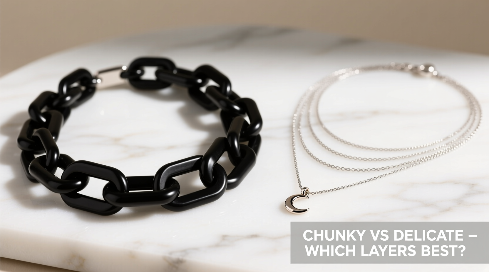 chunky chain necklace vs delicate pendant which layers best