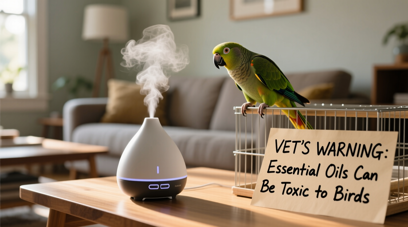 are essential oil diffusers safe around birds vets weigh in