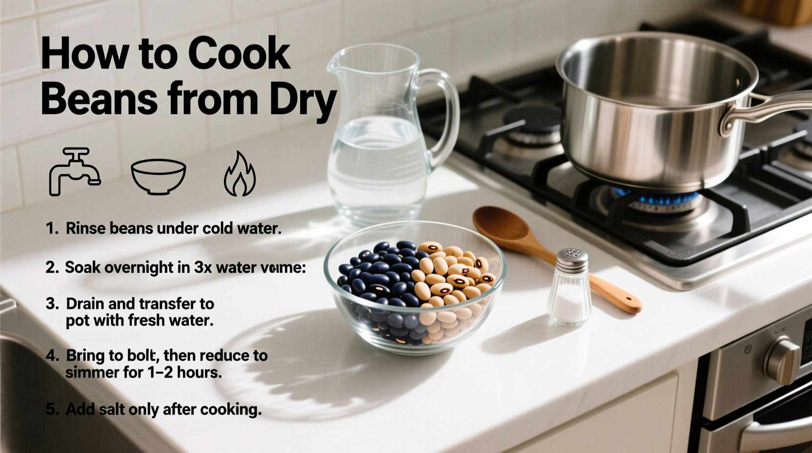 how to cook beans from dry