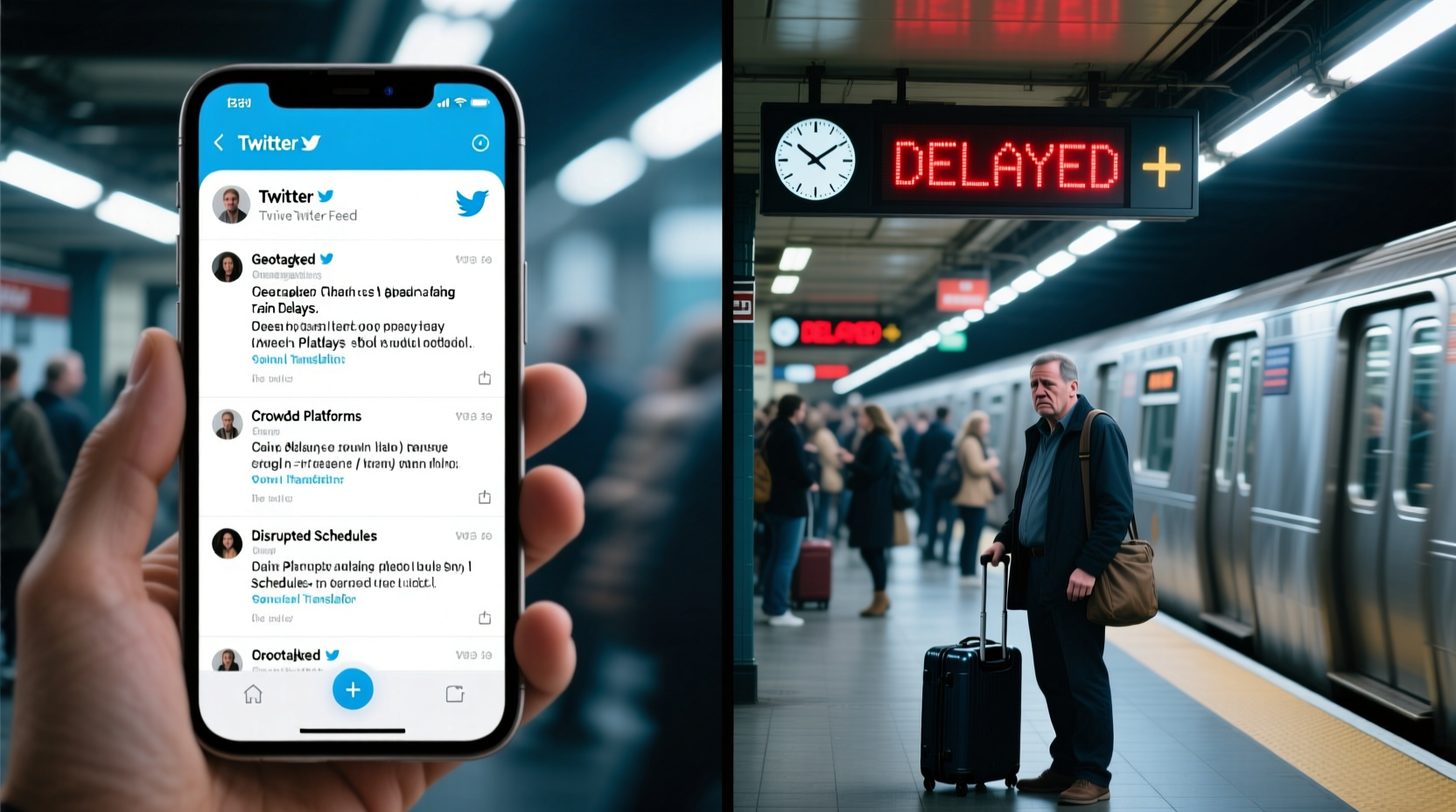 track commuting delays via twitter with commuter feed
