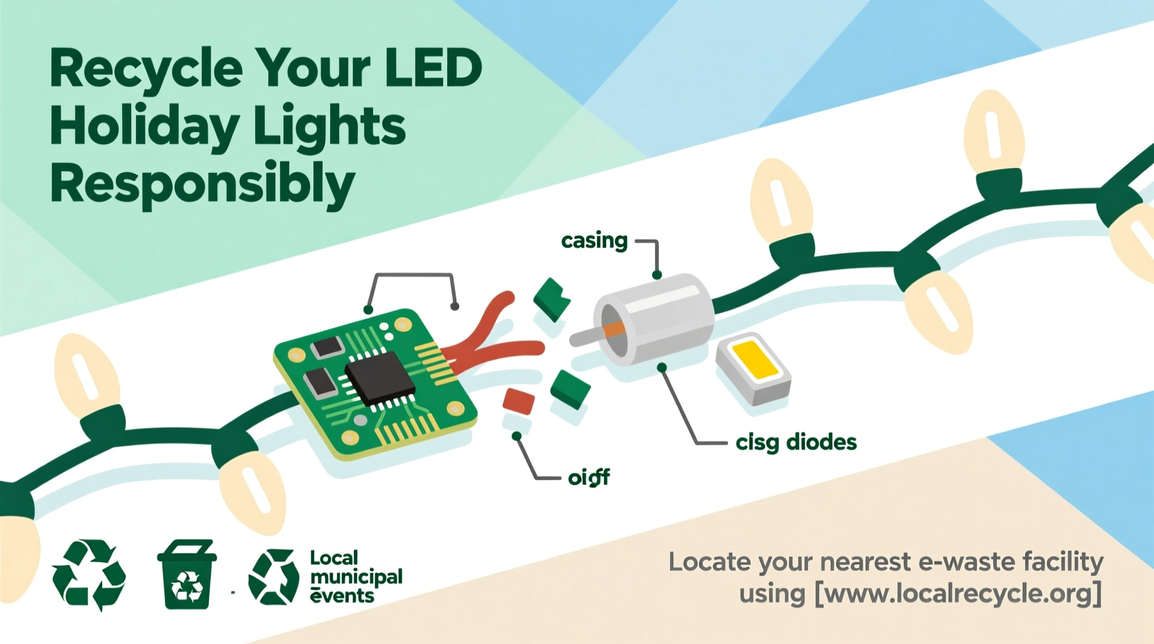 can you recycle broken led christmas lights and where to take them locally