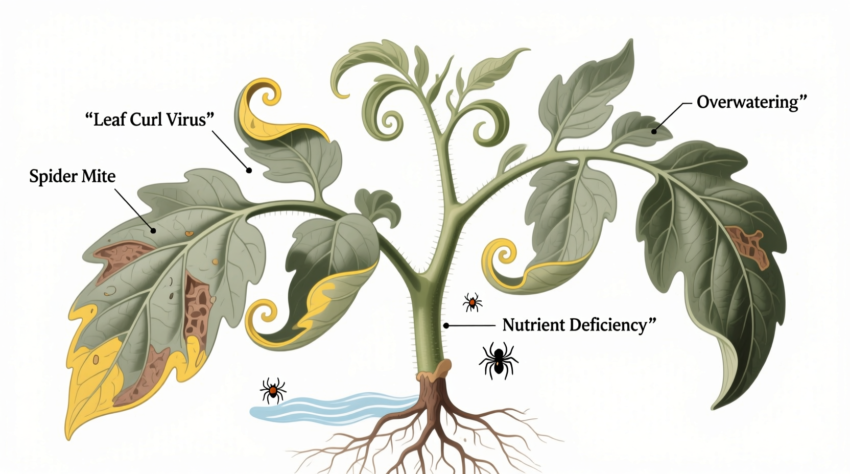 why are my tomato leaves curling causes and solutions