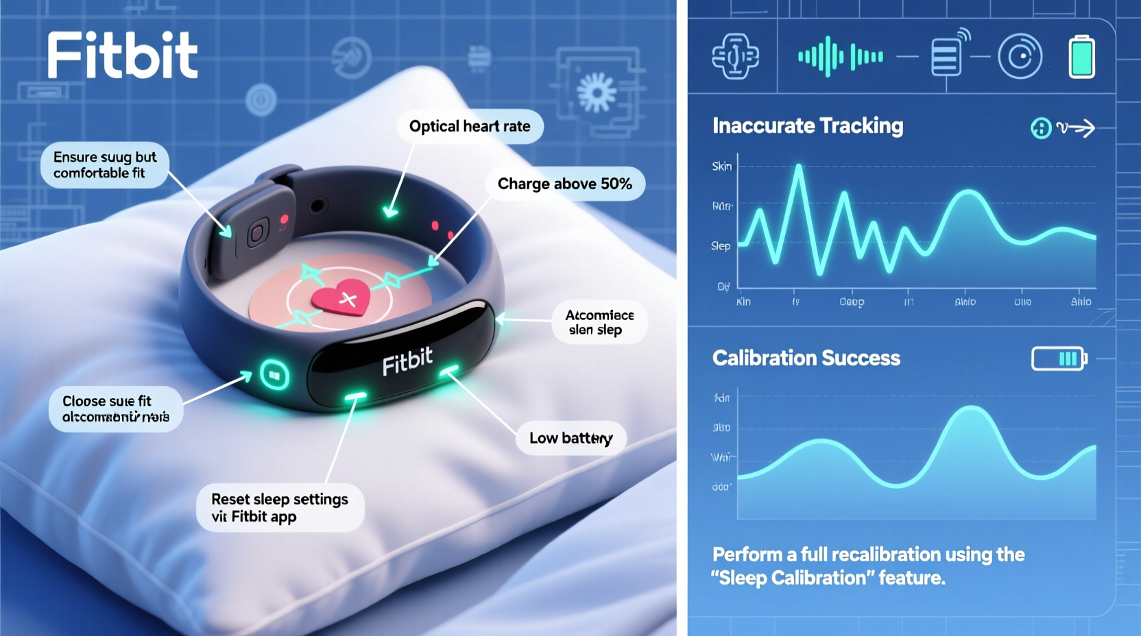 why does my fitbit stop tracking sleep accurately and how to recalibrate