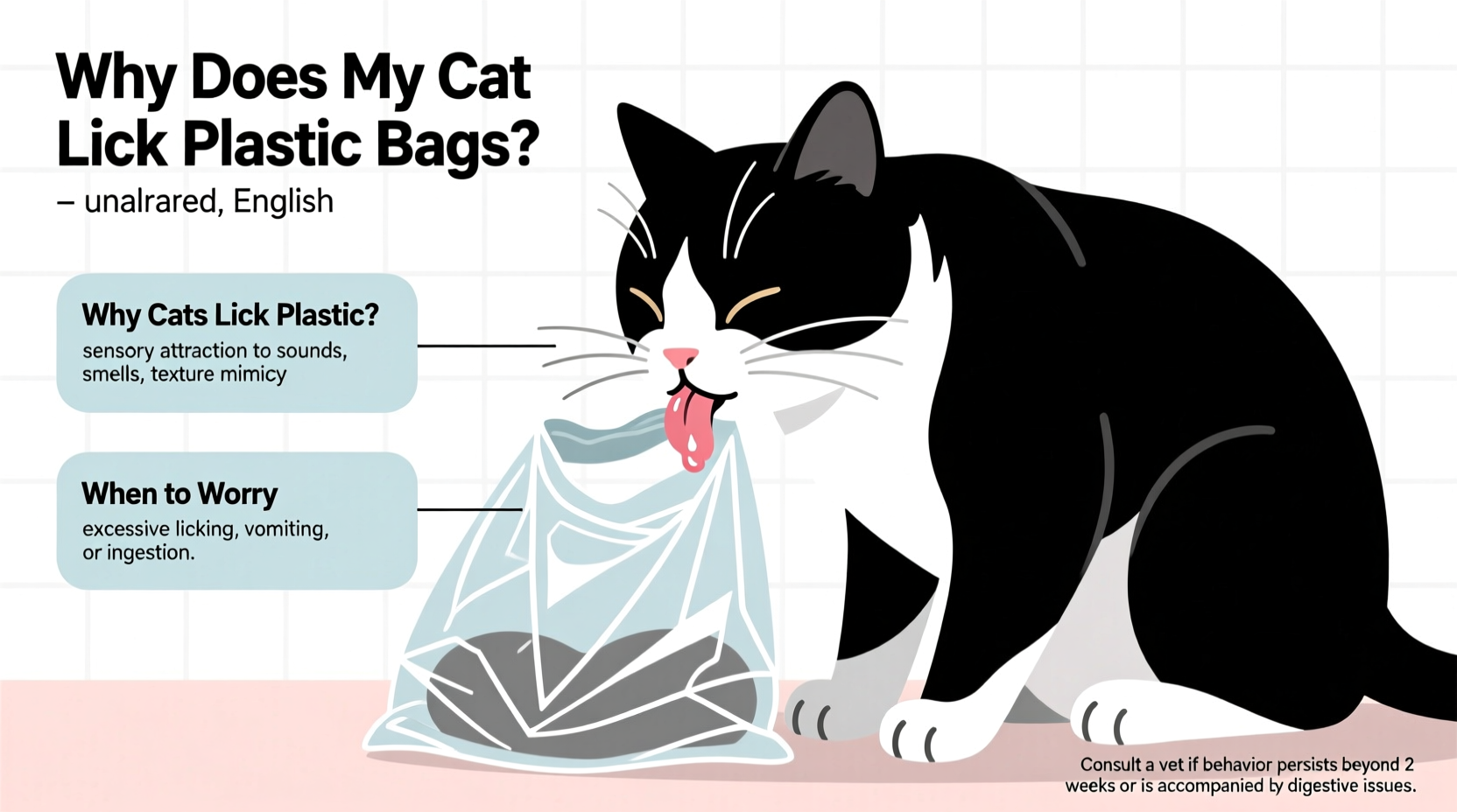why does my cat lick plastic bags and when should you worry