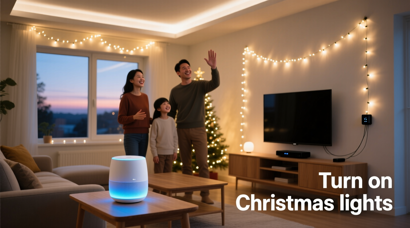 can you use voice commands to turn on your christmas lights via smart home