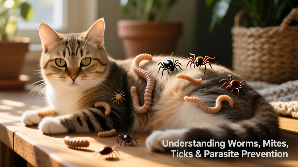 Bugs on Cats: Understanding Worms, Mites, Ticks, and Parasite Prevention