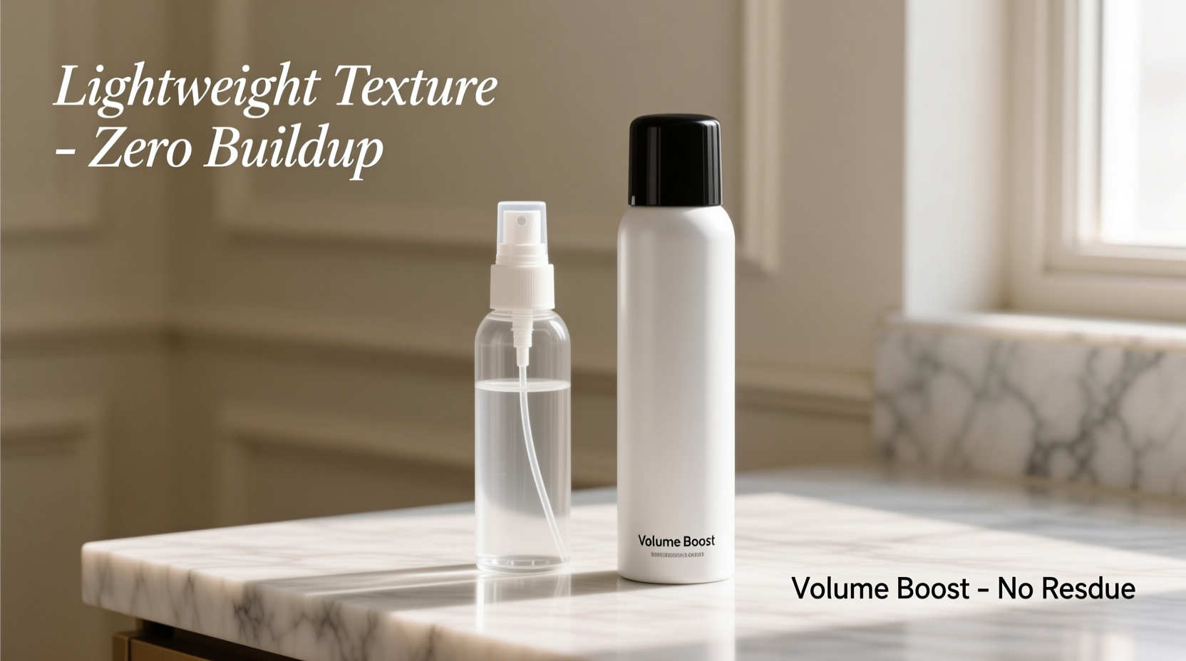 dry shampoo or texturizing spray which adds volume without buildup