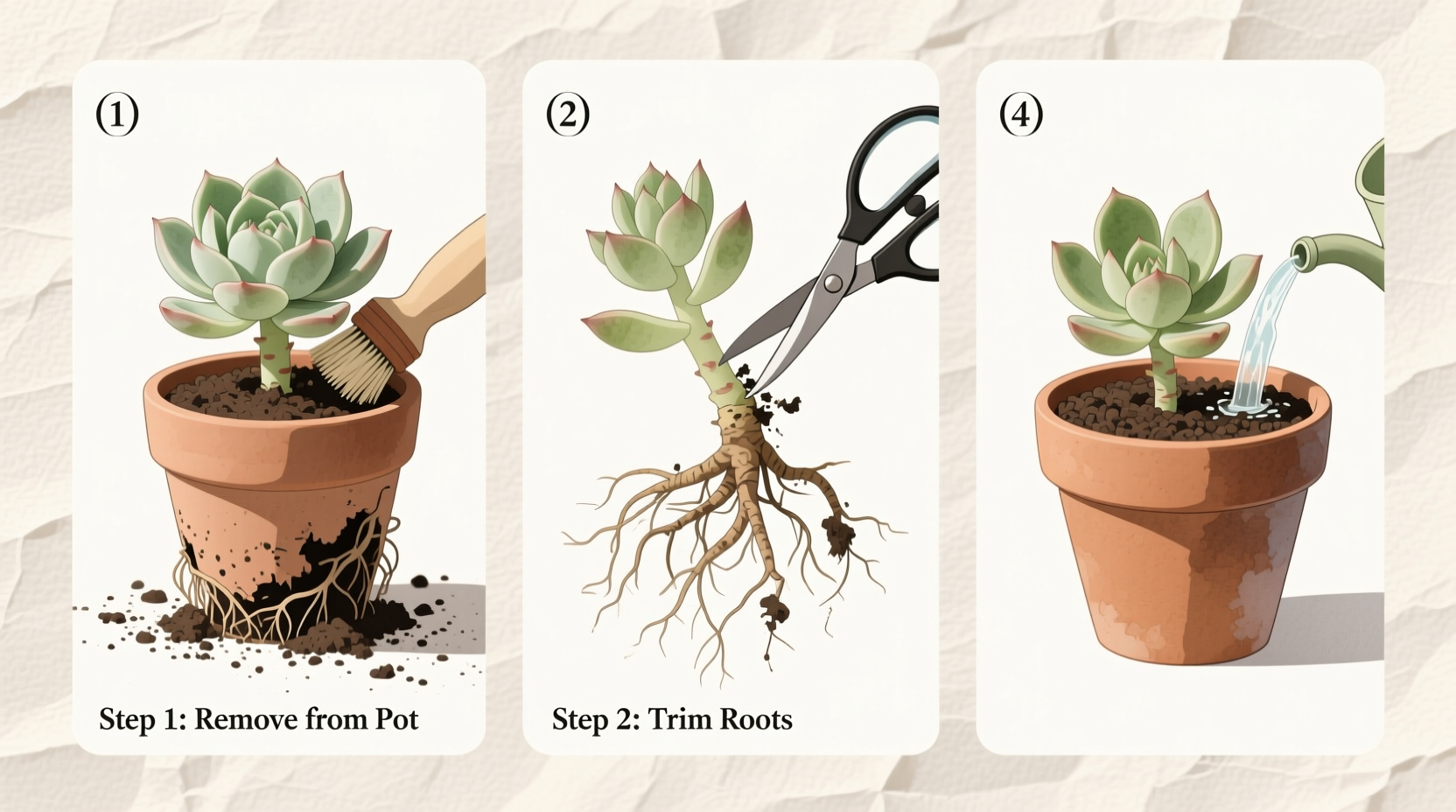 Repot Succulents in 5 Steps | TheHomeSprouts