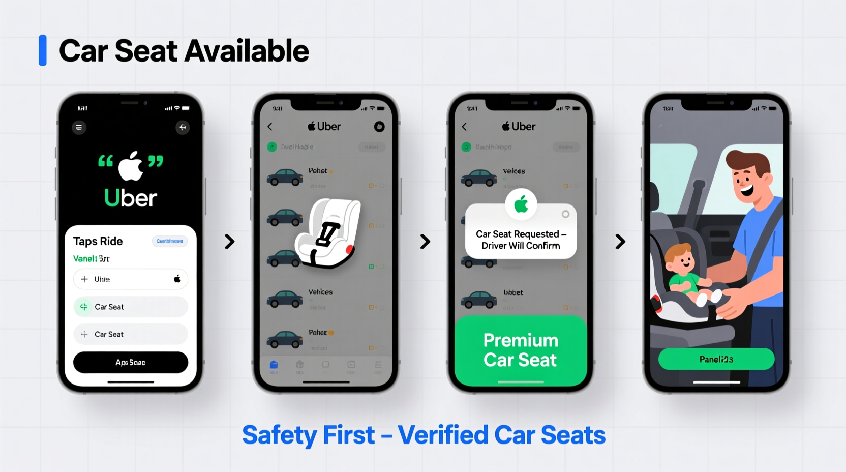 how to request a car seat on uber
