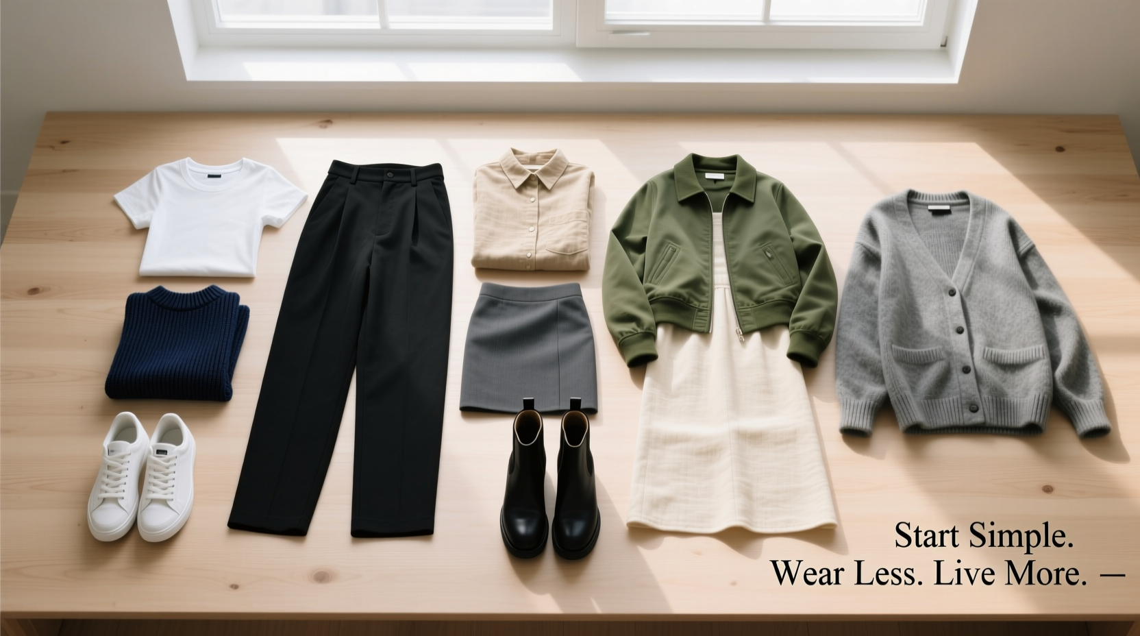 minimalist capsule wardrobe starting from scratch on a budget