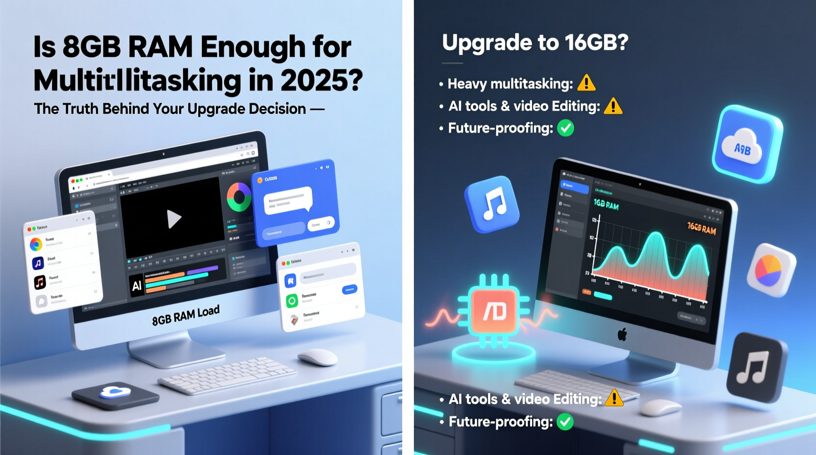 is 8gb ram enough for multitasking in 2025 or should you upgrade