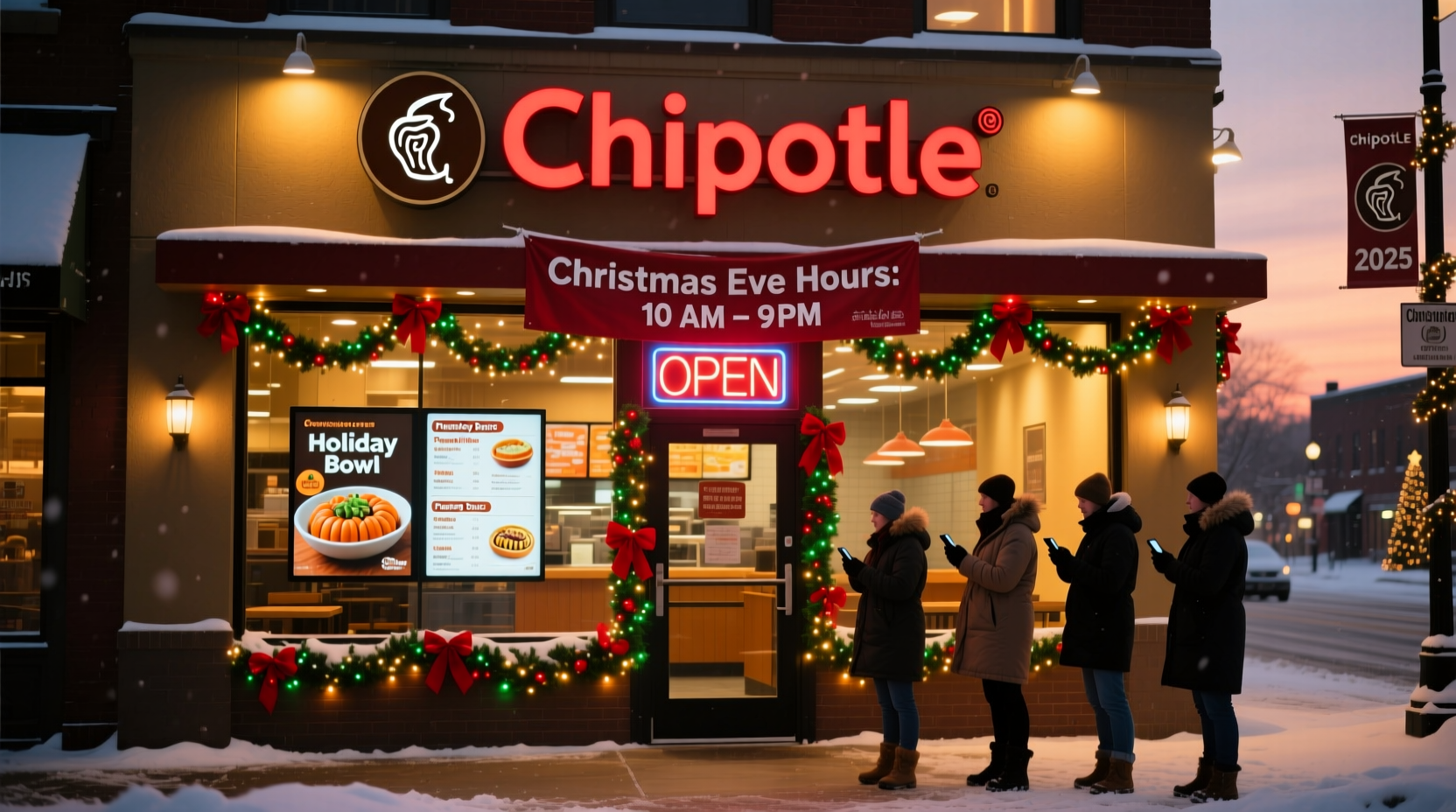 is chipotle open on christmas eve