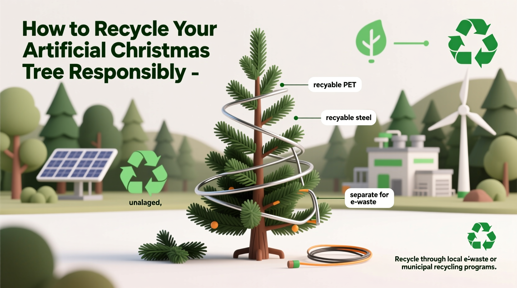 how to recycle an artificial christmas tree responsibly