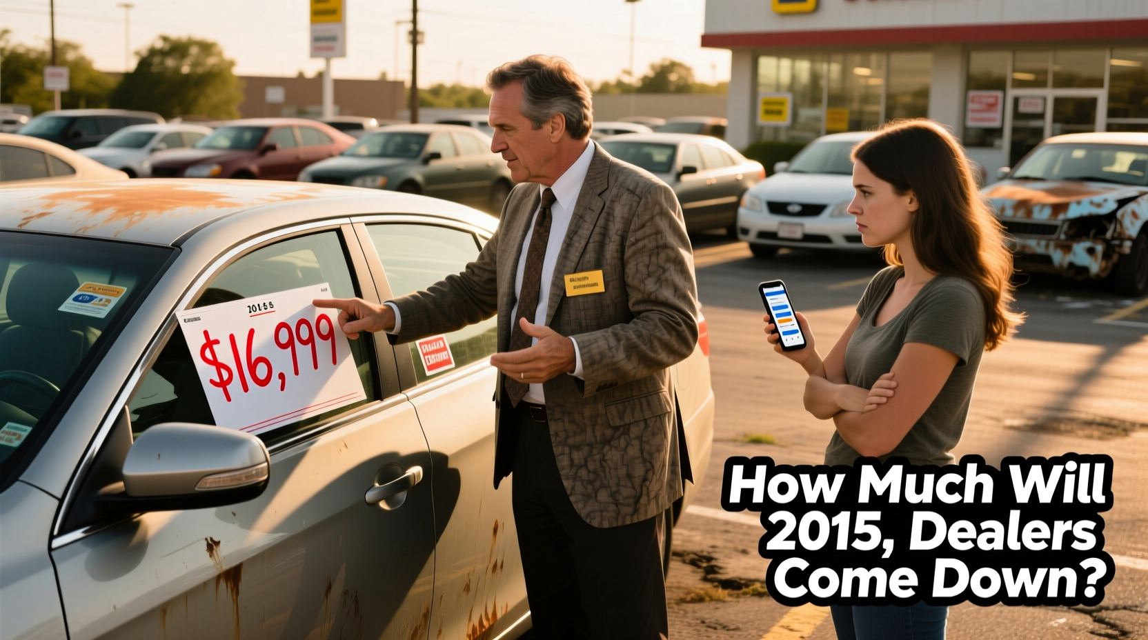 how much will dealers come down on a used car