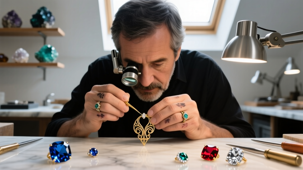Close-up of jeweler