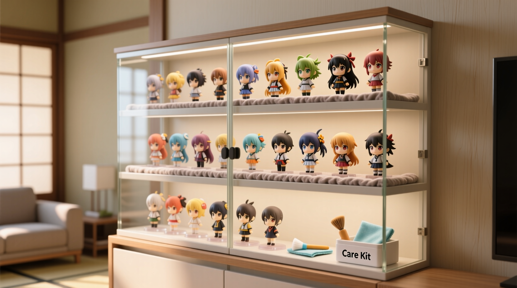 how to clean anime display shelves safely