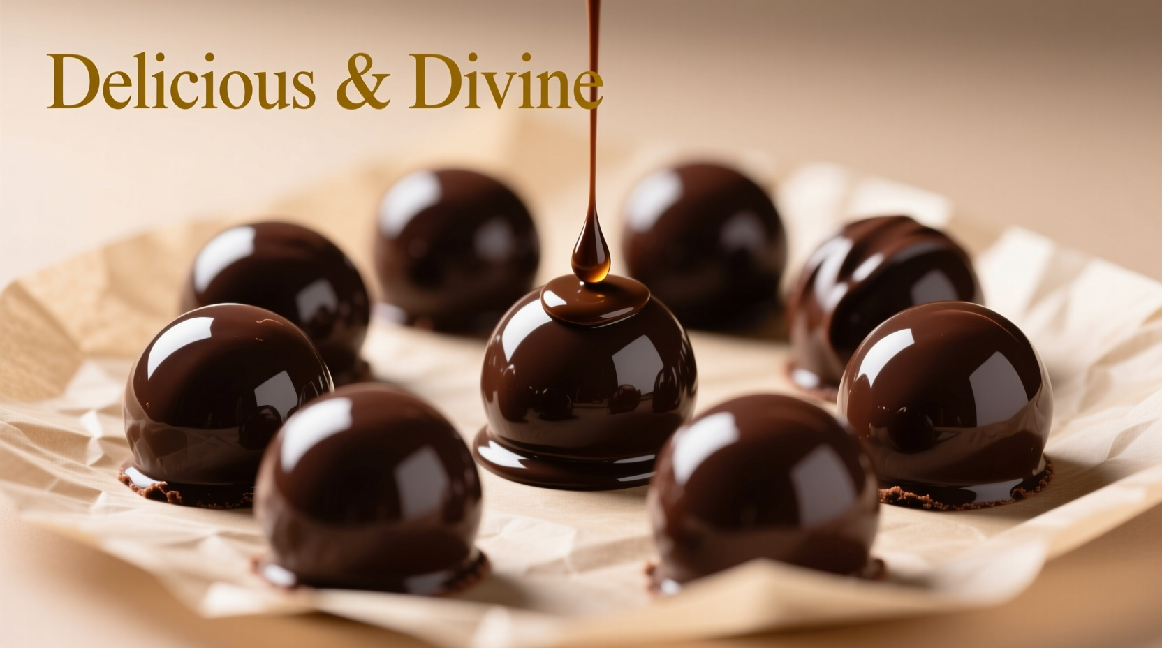 Perfectly coated cake balls on parchment paper