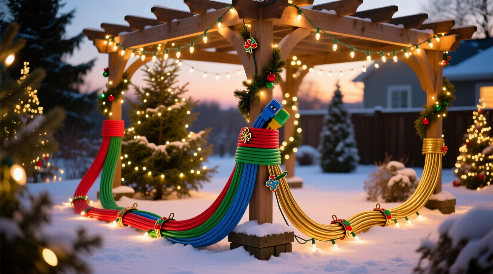 does using colored extension cords affect the look of your christmas light display