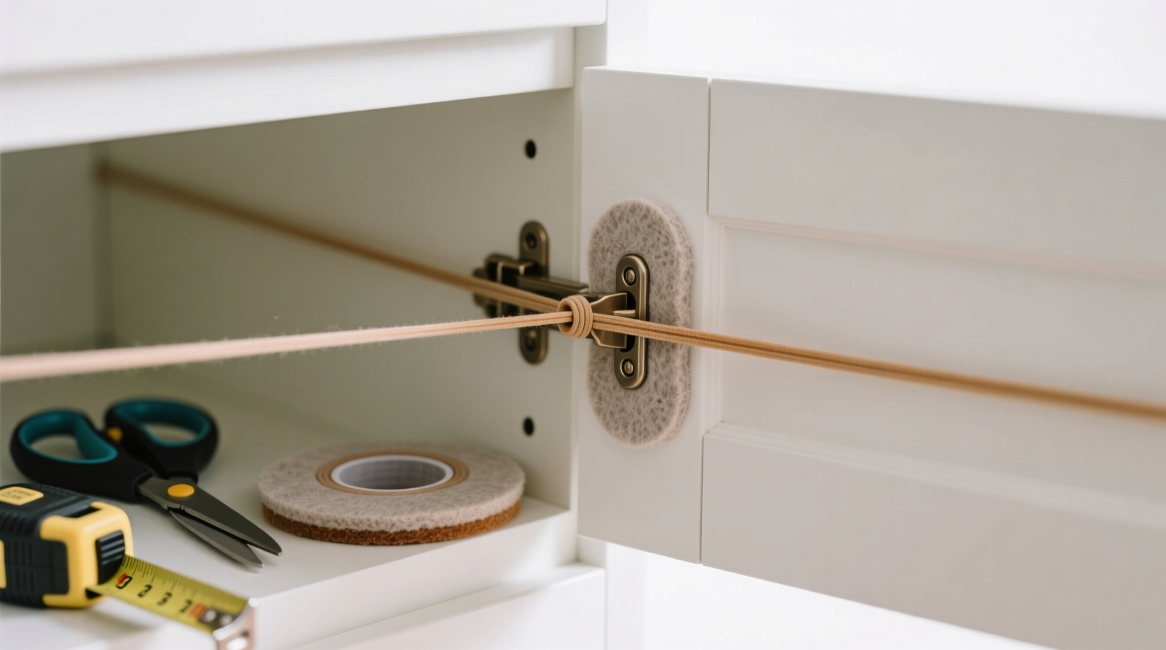 kitchen hacks tips stop cabinet doors slamming