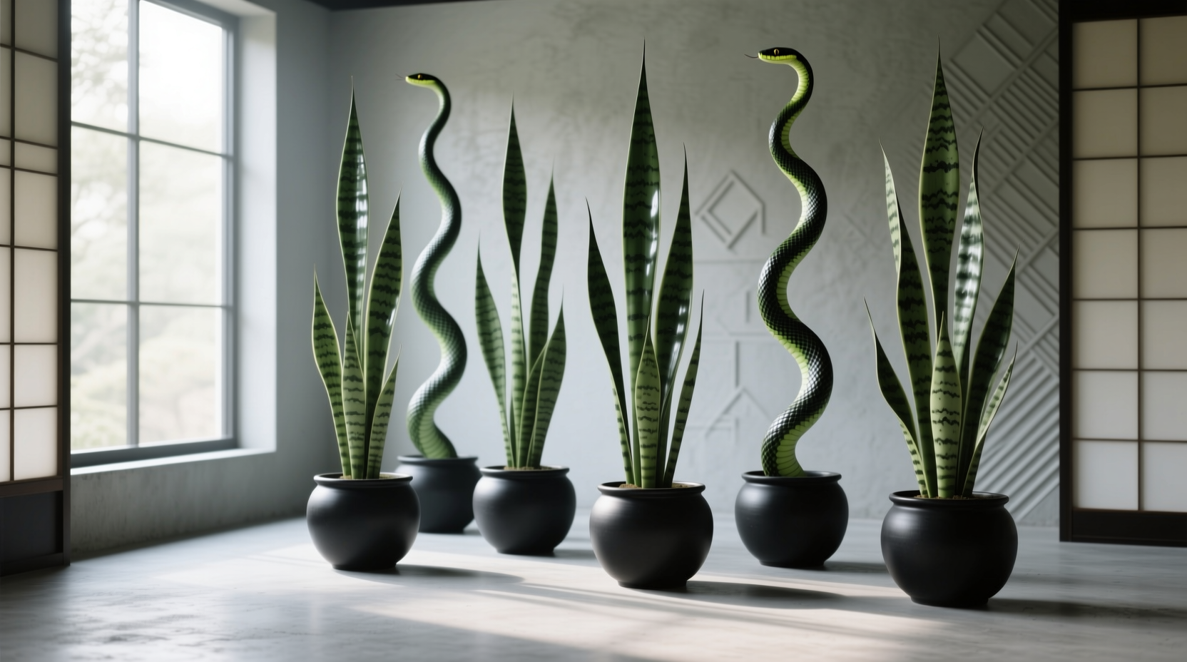 snake plant landscape