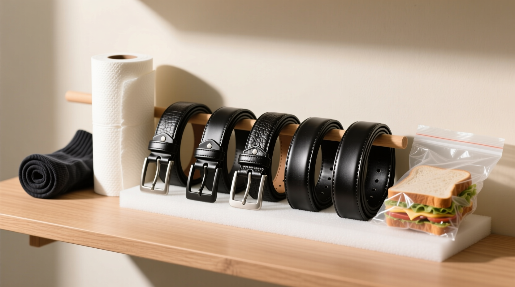 belt storage without curling or cracking
