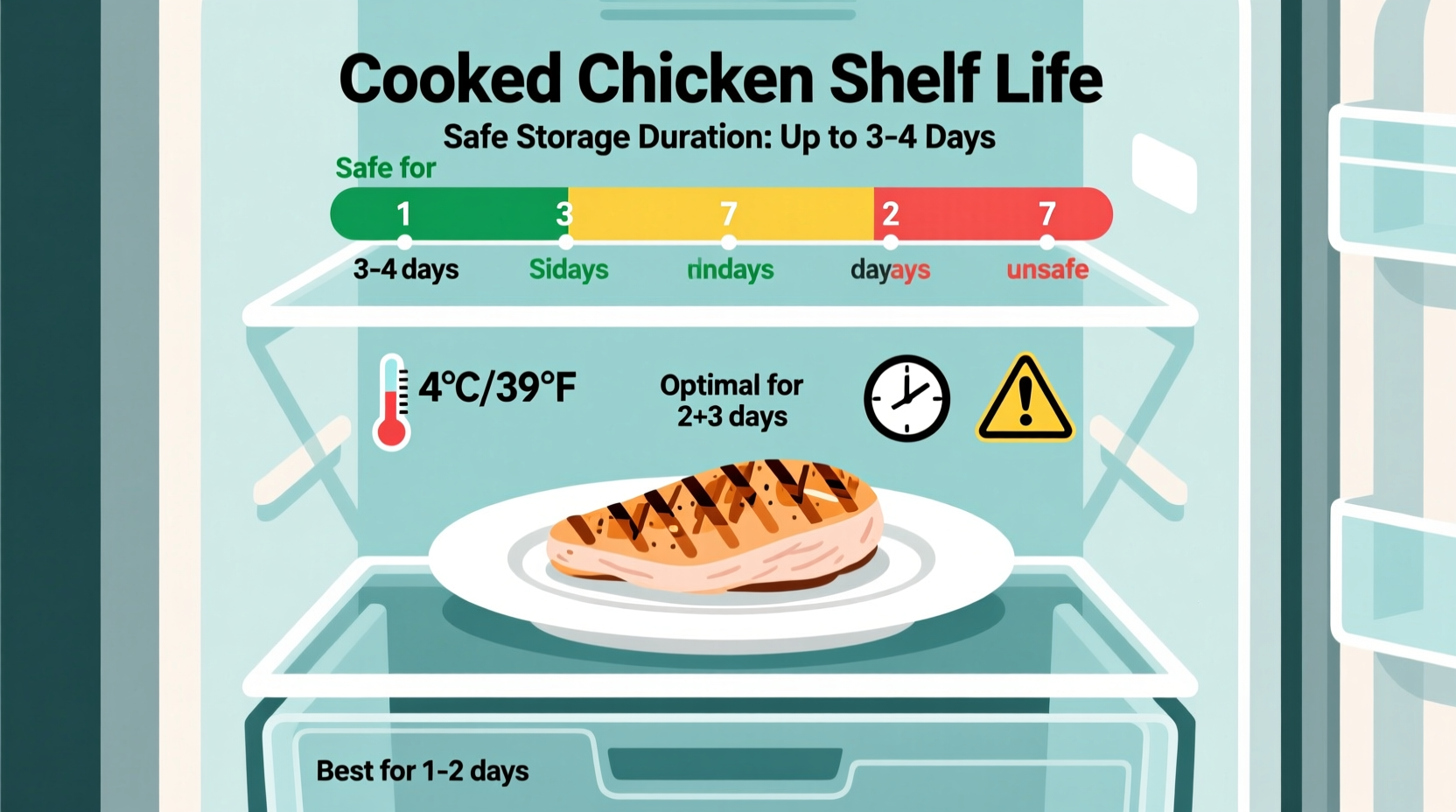 how long can cooked chicken be in the fridge
