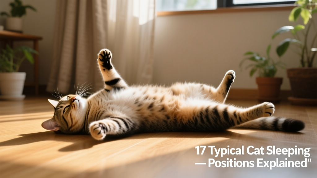 A cat lying completely on its back, paws relaxed and belly exposed