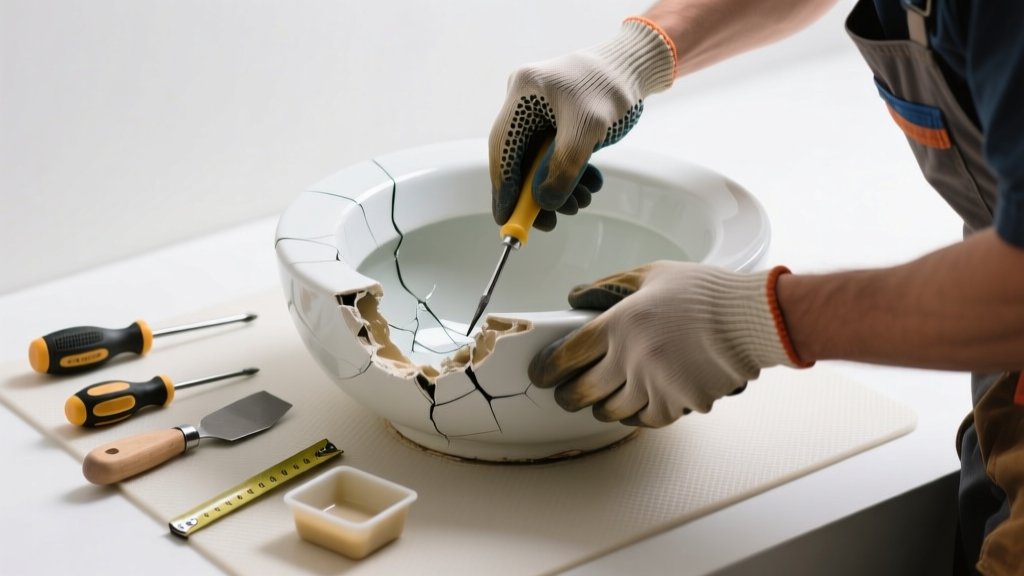 Fixing a Cracked Toilet Bowl That’s Not Working