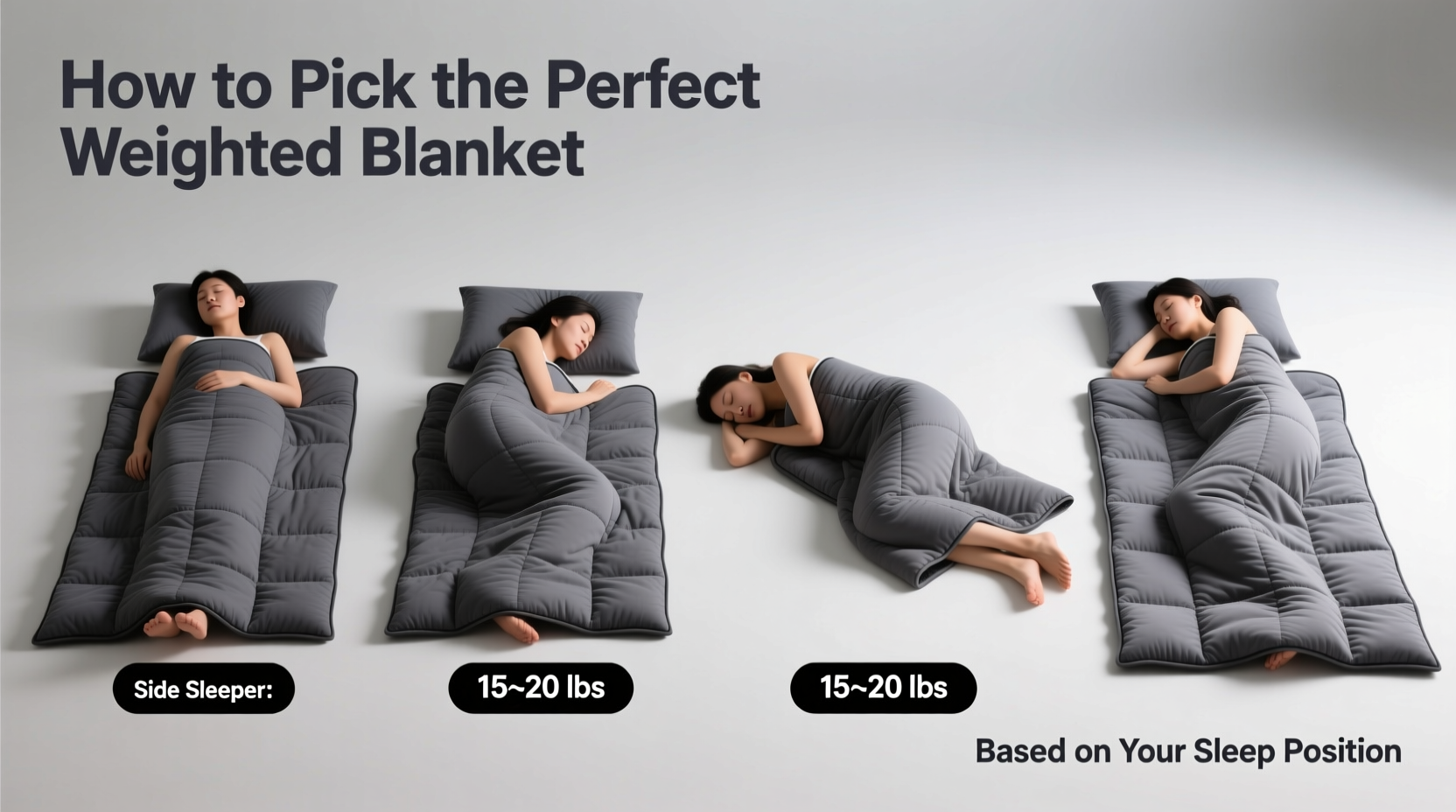 how to pick the perfect weighted blanket based on your sleep position