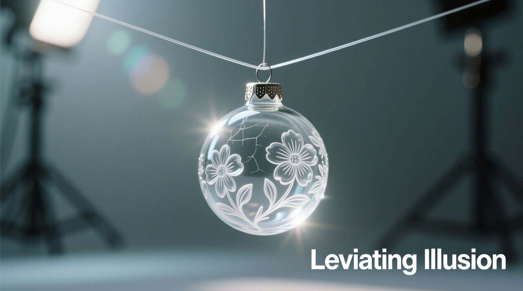 how to create a levitating ornament illusion with clear wire