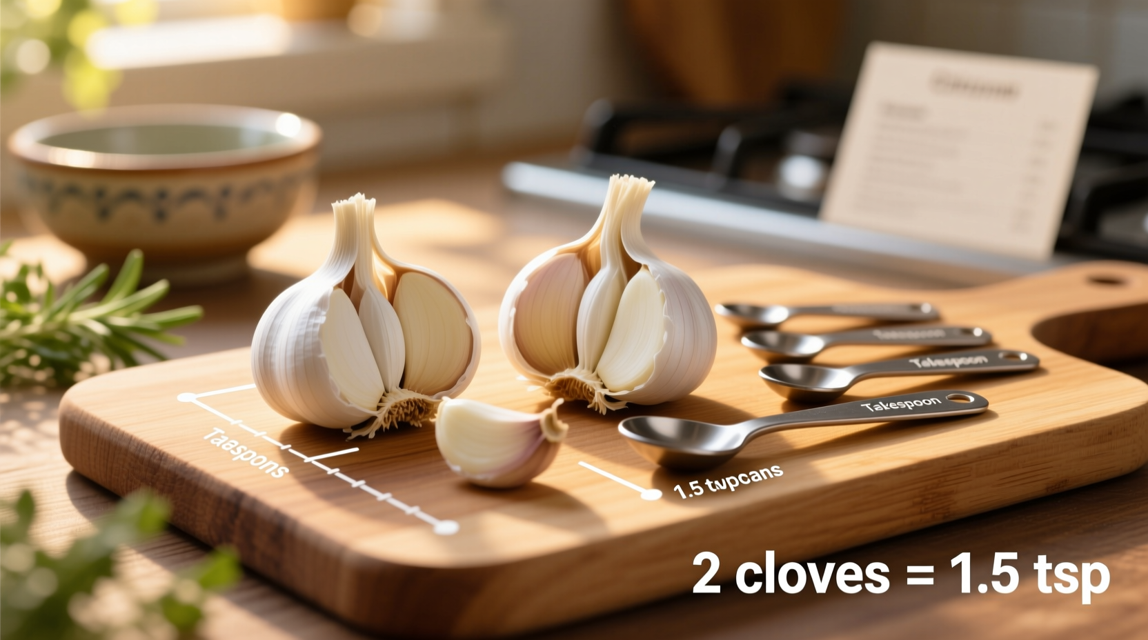 2 Knoblauchzehen in Teelöffeln: Exakte Umrechnung & Tipps
