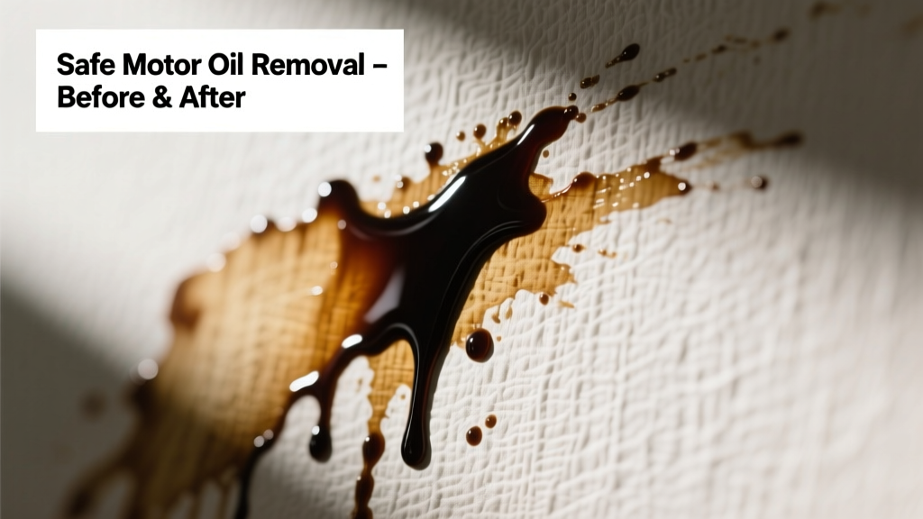 How to Remove Motor Oil from Wallpaper Safely